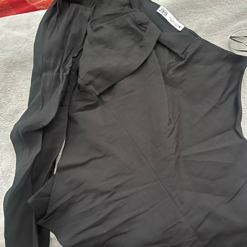 Zara Charcoal Long Sleeve Blouse